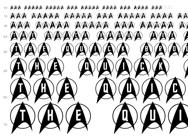 Trek Arrowcaps font waterfall